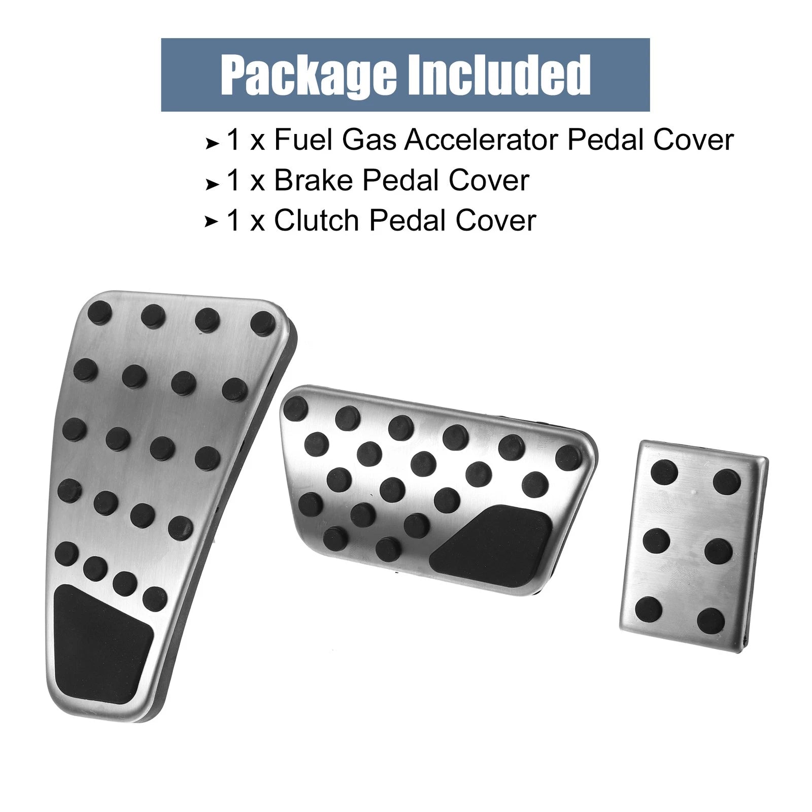 3pcs Accelerator & Brake Pedal Cover Set for Dodge Ram (2011–2018)