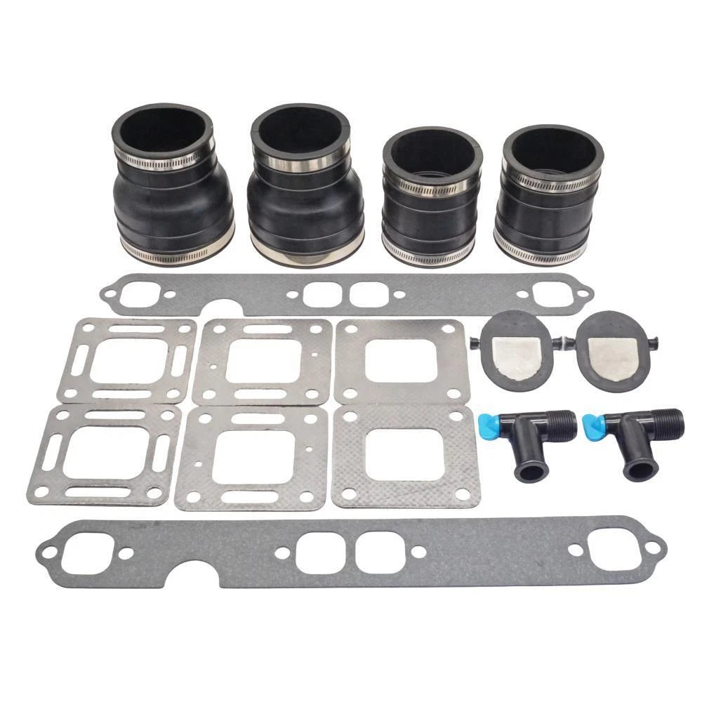 Set of 2 Exhaust Manifold Gasket Kits for MerCruiser (27-33395, 27-863724, 27-860232)