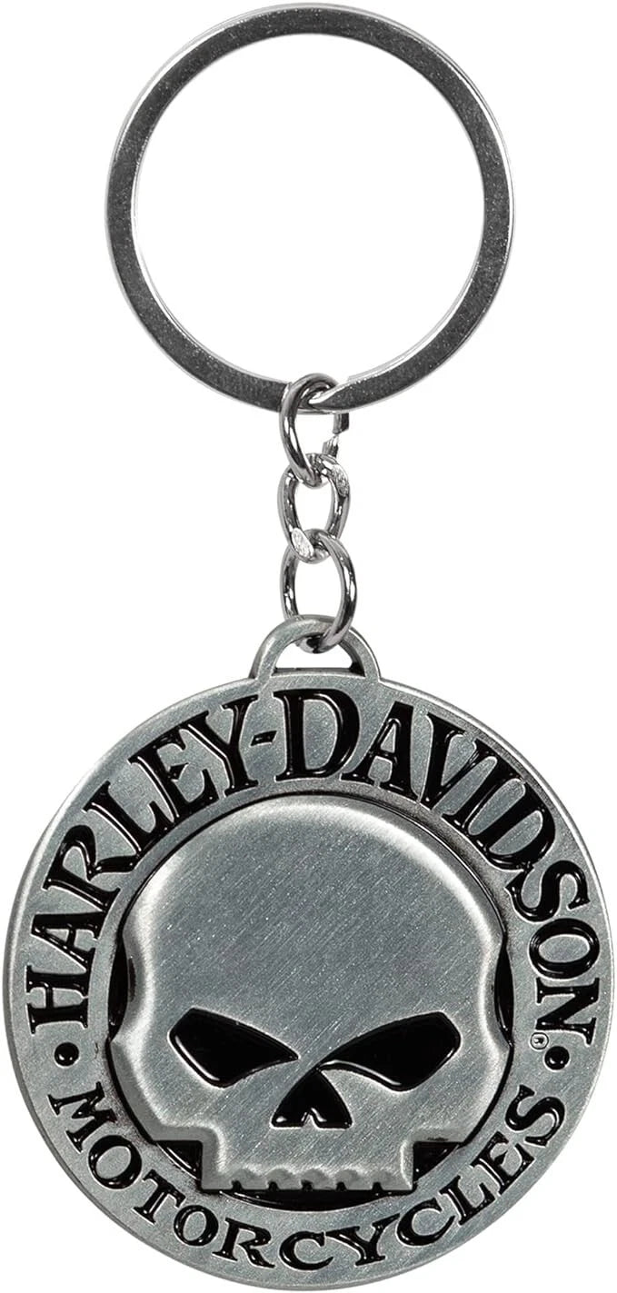 Willie G Domed Skull Key Chain for Harley-Davidson (2" Diameter)