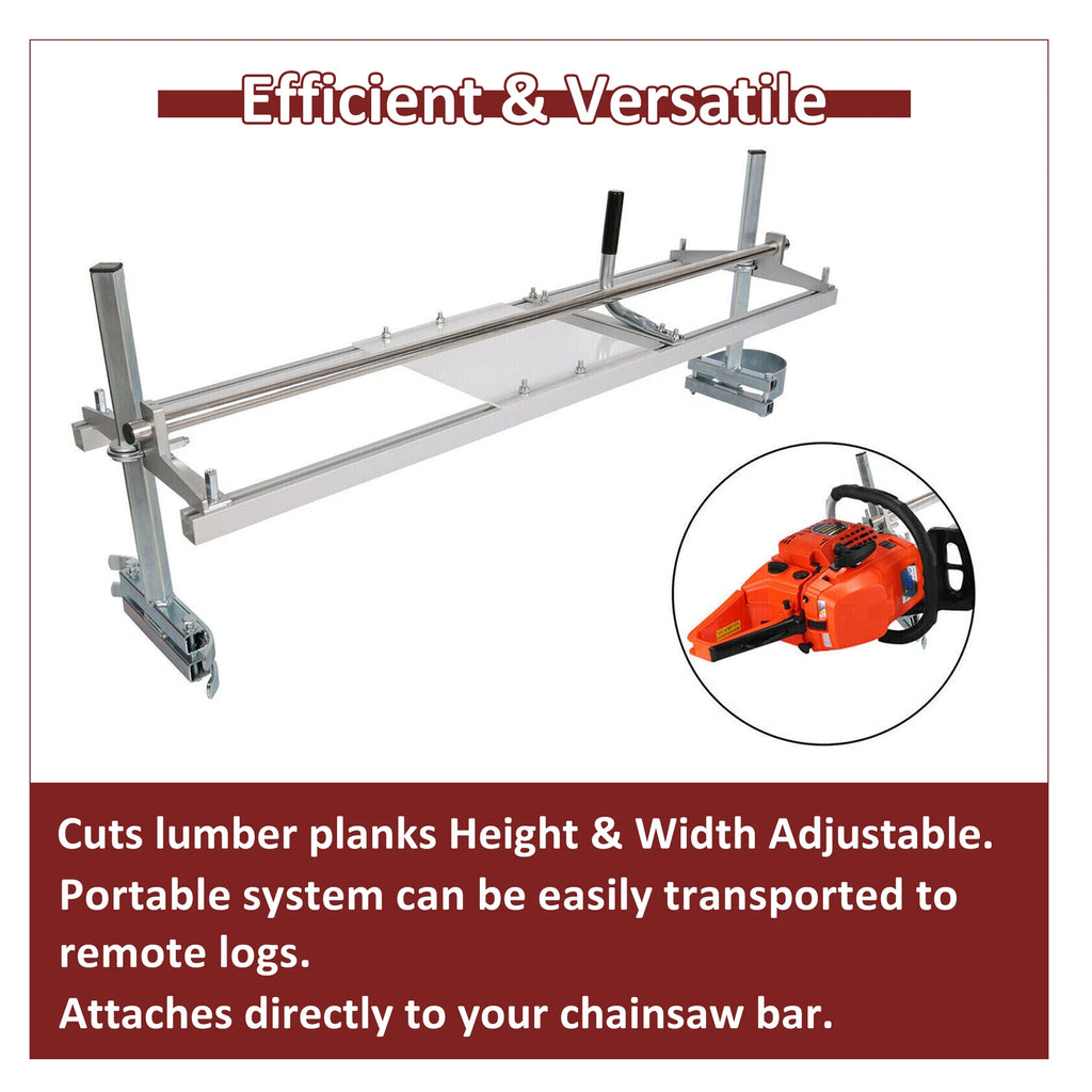 Chain Saw Mill for Portable Lumber Cutting (14"-48")