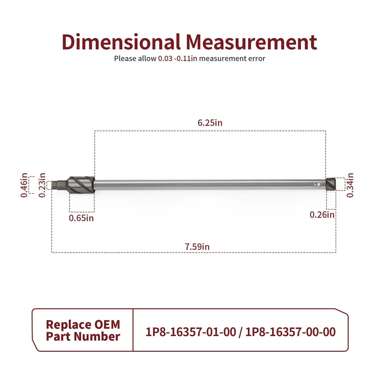 Clutch Push Rod for Yamaha YZ250 (1999–2024)