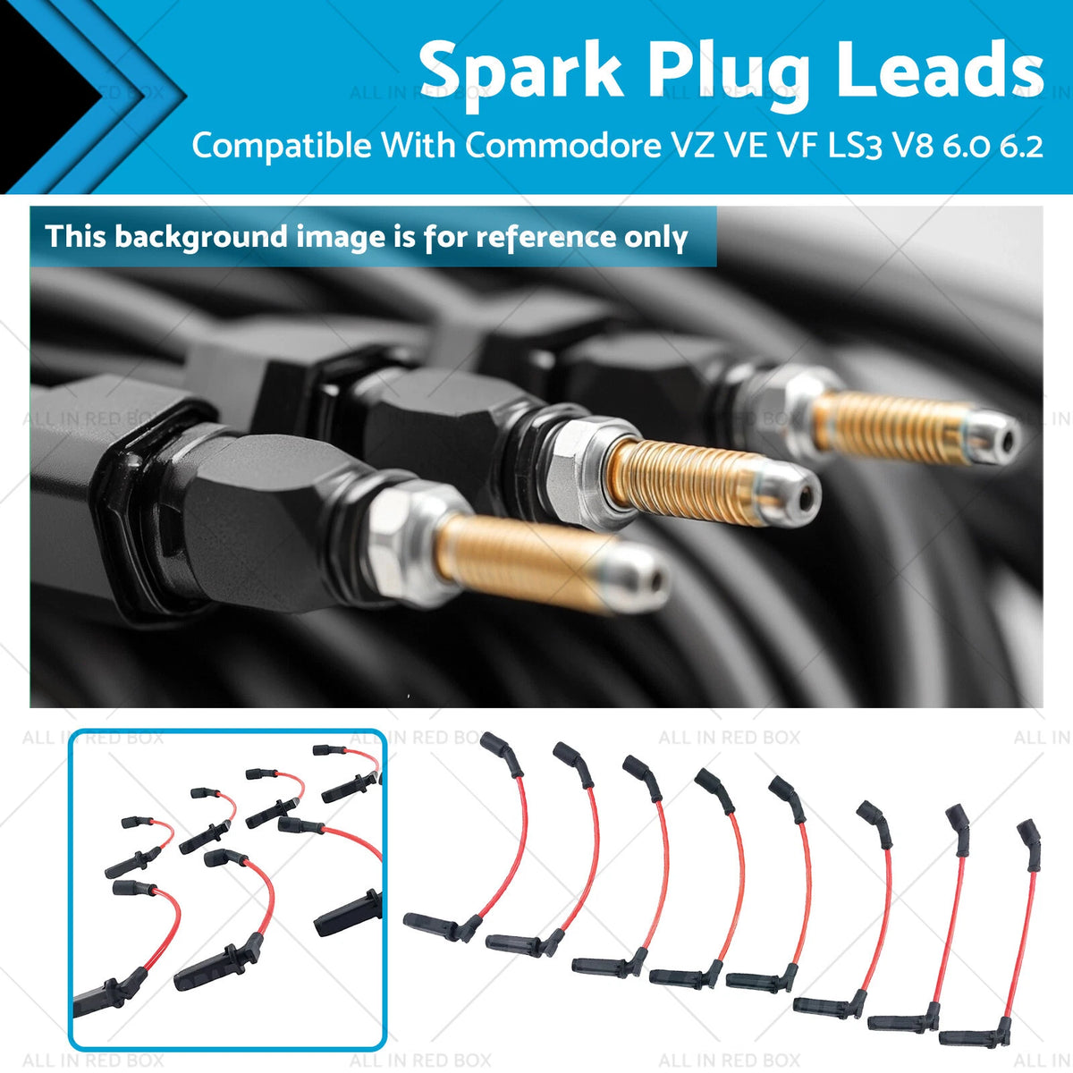 8x Silicone Plug Leads for Holden Commodore VE VF LS3 V8 6.2L (2006–2017)