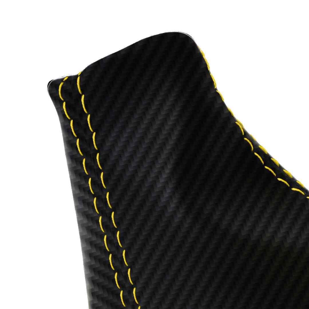Manual Shift Boot PVC Carbon Fiber for Hummer H3 (2005–2010) Yellow Stitch