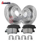 Rear Disc Rotors & Ceramic Brake Pads for Hyundai Accent Kia Rio (2012–2017)