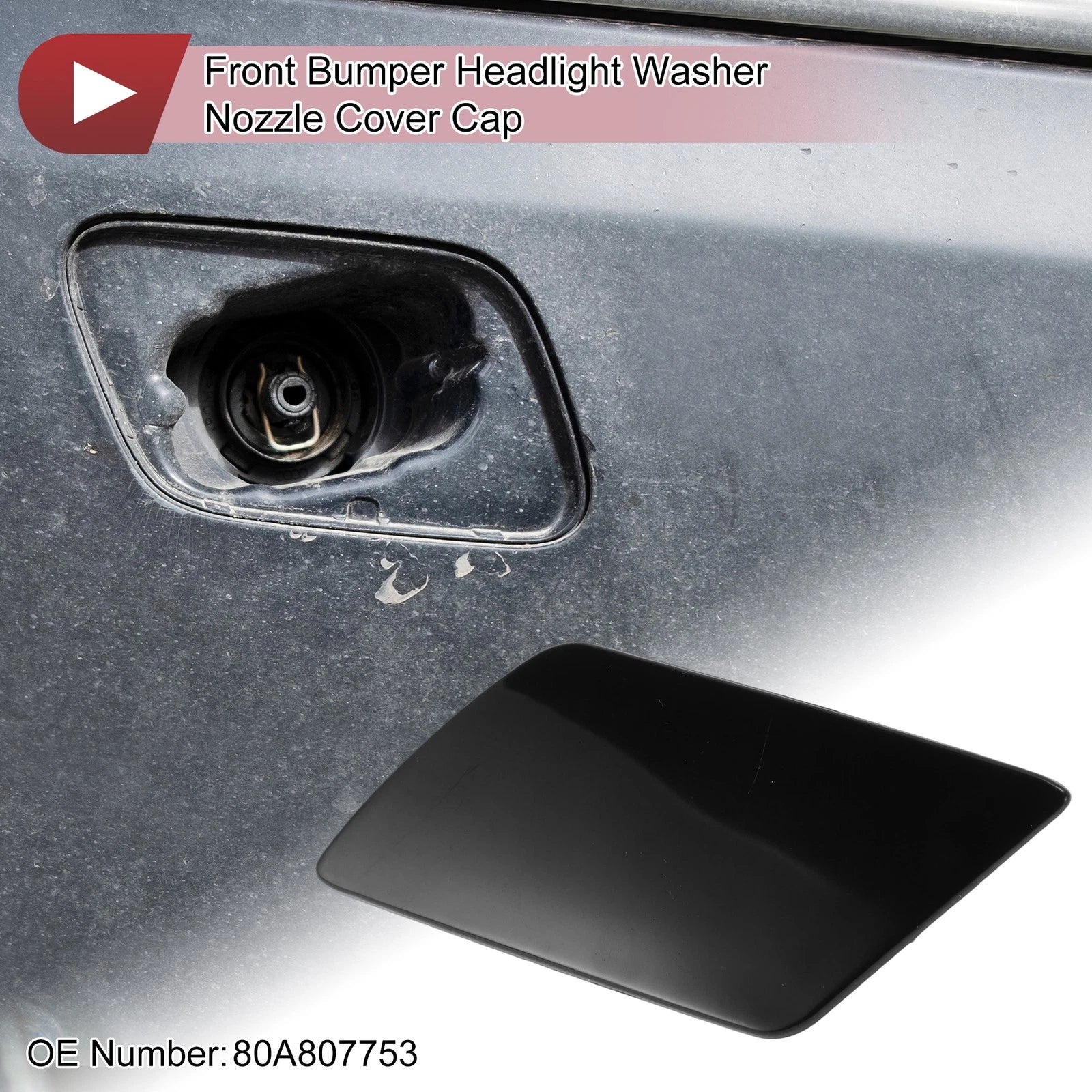Headlight Washer Nozzle Cover Cap No. 80A807753 for Audi Q5 (2017–2021)