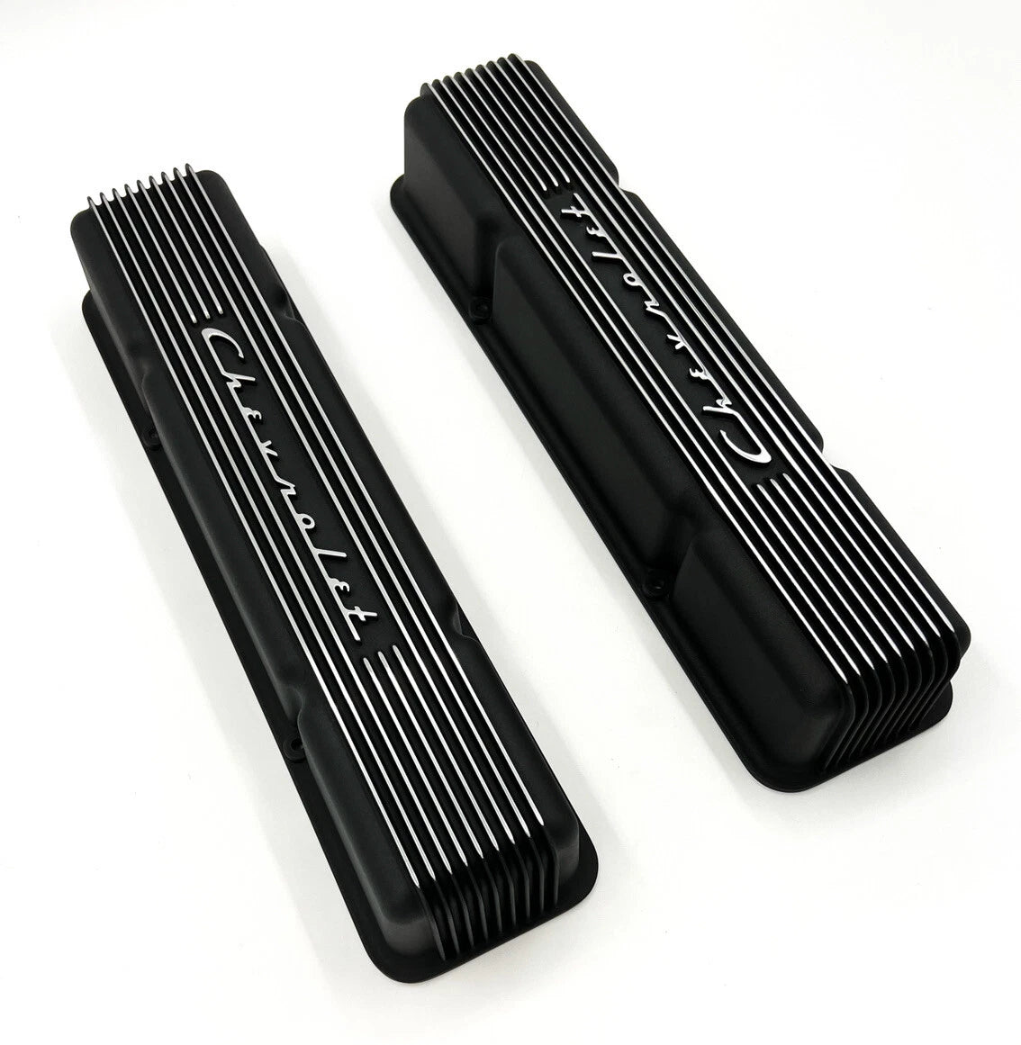 Valve Covers Replacement Finned Chevrolet Script for Small Block Chevy 350 (1968–1970)