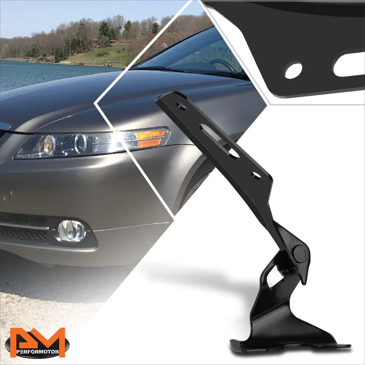 Right Passenger Side Steel Engine Hood Hinge for Acura TL (2005–2008)