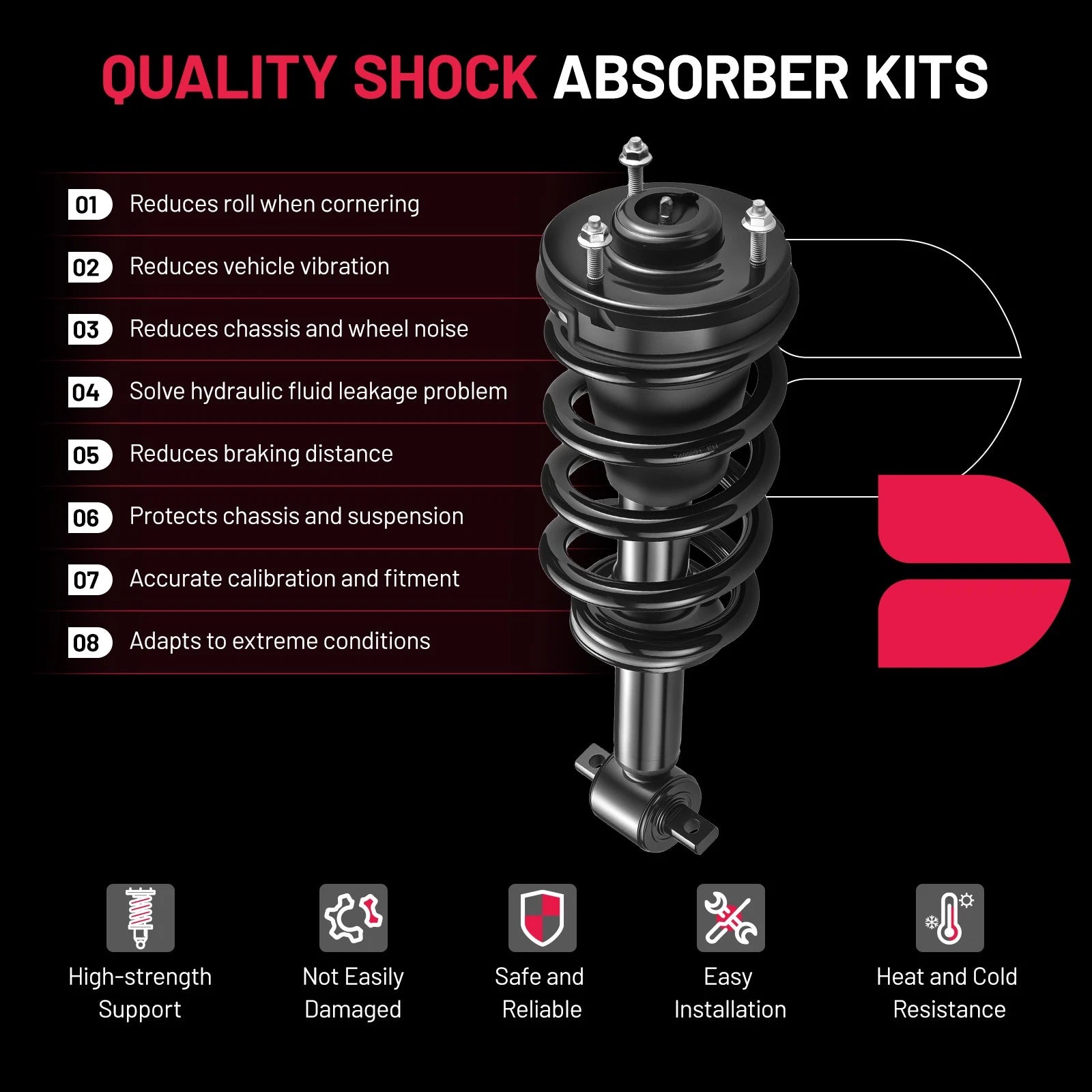 Front Struts, Sway Bars & Rear Shocks for Chevy GMC Silverado Sierra (2015-2019)