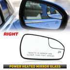 Heated Right Passenger Side Door Wing Mirror Glass for Ford Fusion (2013)