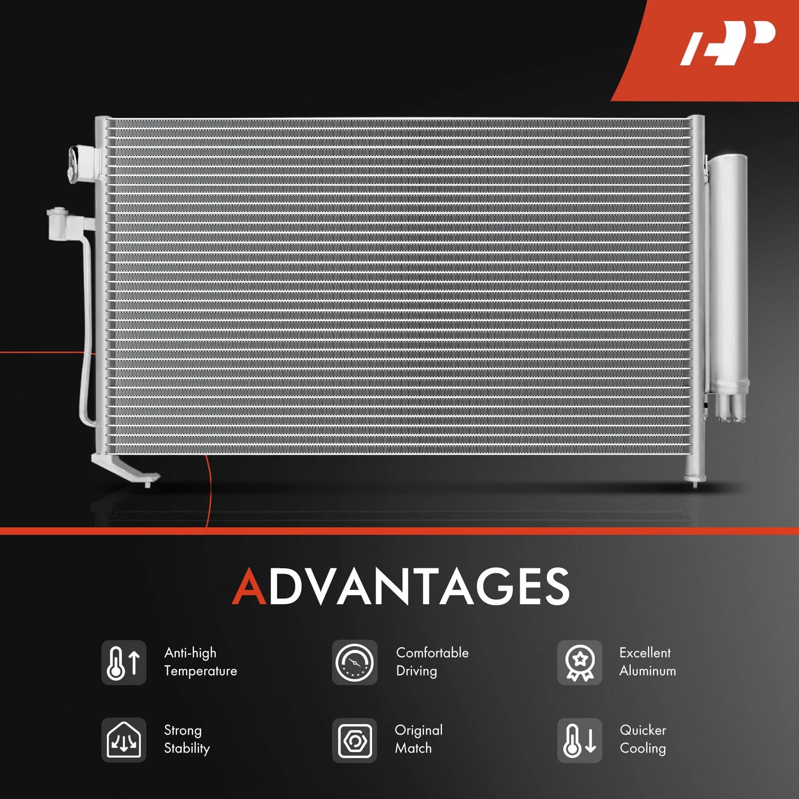 A/C Condenser with Receiver Drier & Bracket for Subaru Forester (2003-2008)