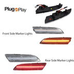 4X Clear Front & Rear Bumper Side Marker Lights for Chrysler Crossfire (2004–2008)