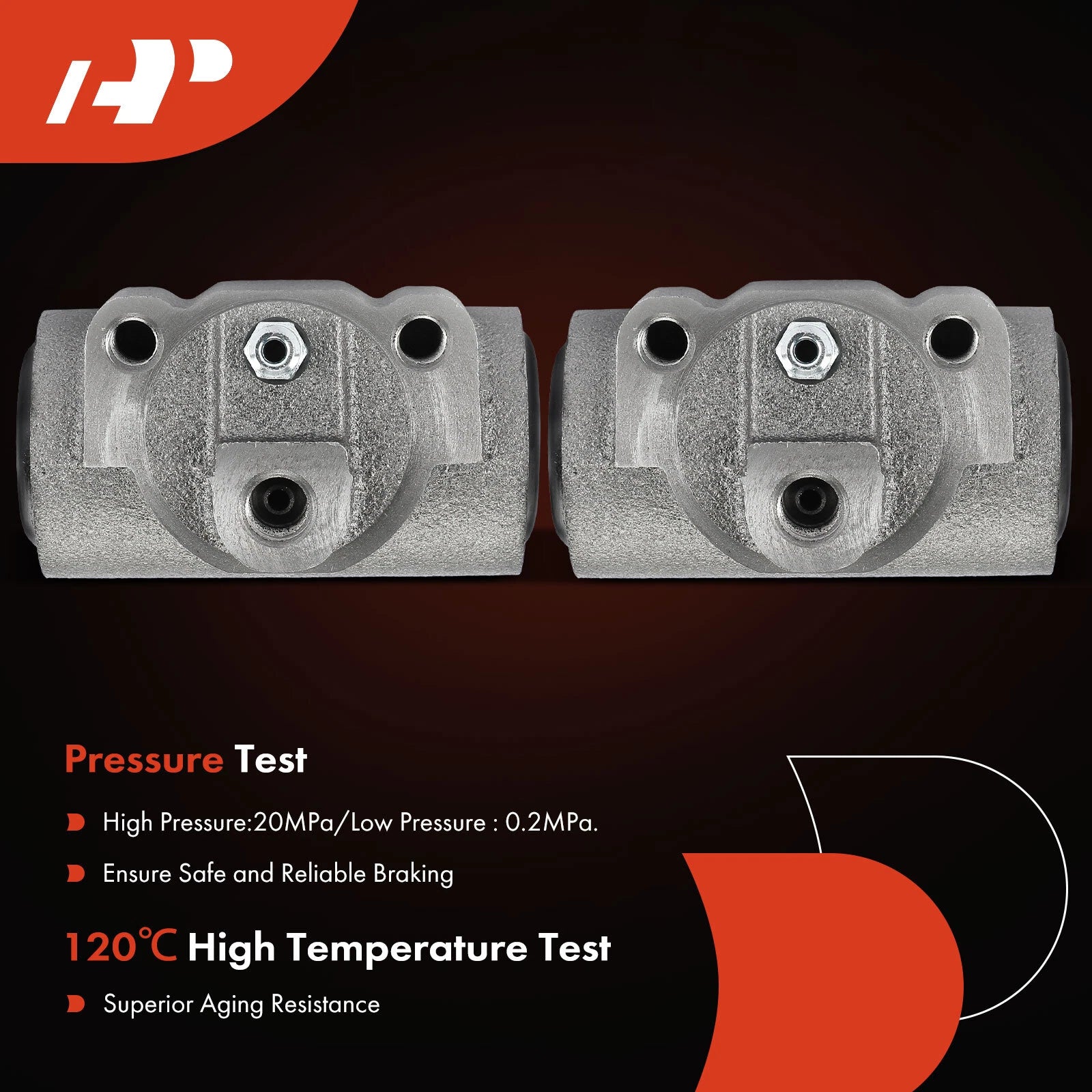 2X Rear Drum Brake Wheel Cylinder for Chevy P30 G30 Express 2500 (1996–2002)