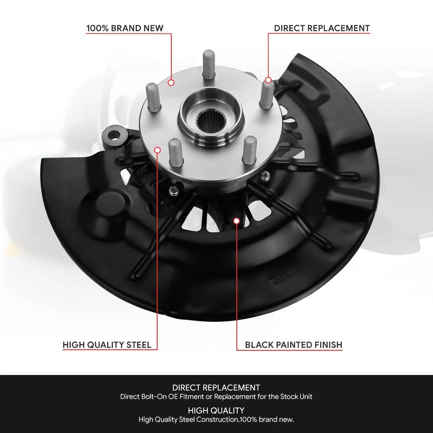 Front Left Loaded Wheel Bearing Hub Knuckle for Toyota Camry (2012–2017)