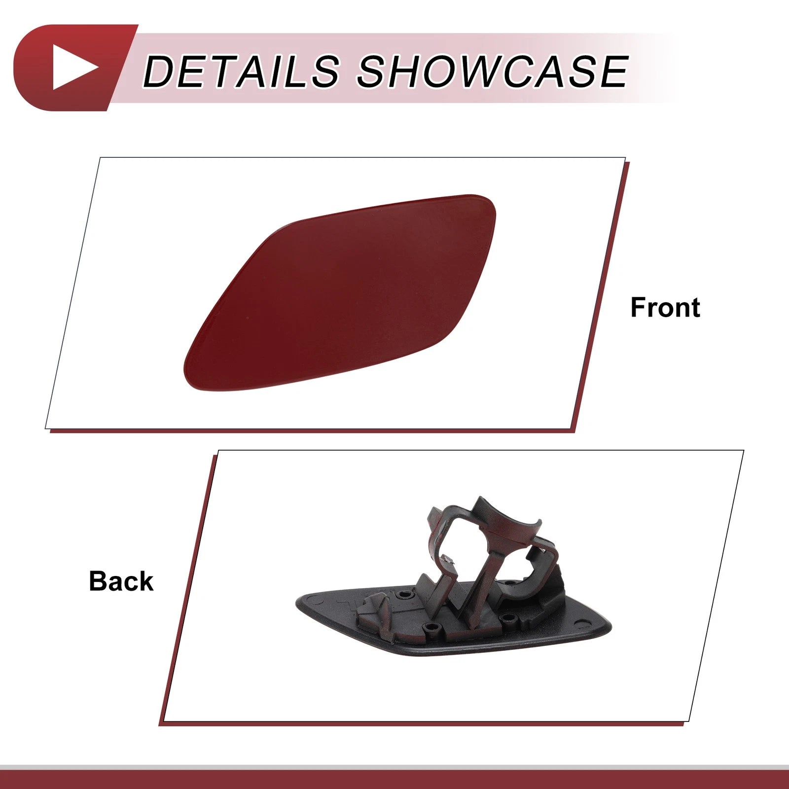 Bumper Trim Nozzle Cover No. 51117231079 for BMW Z4 (2009–2016) Dark Red