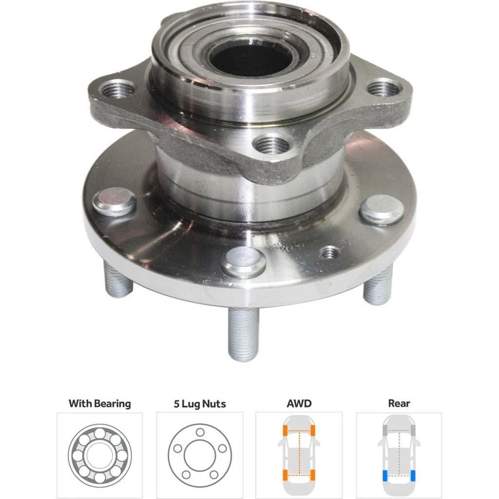 Set of 2 Wheel Hubs for Mazda CX-9 (2007–2015) AWD
