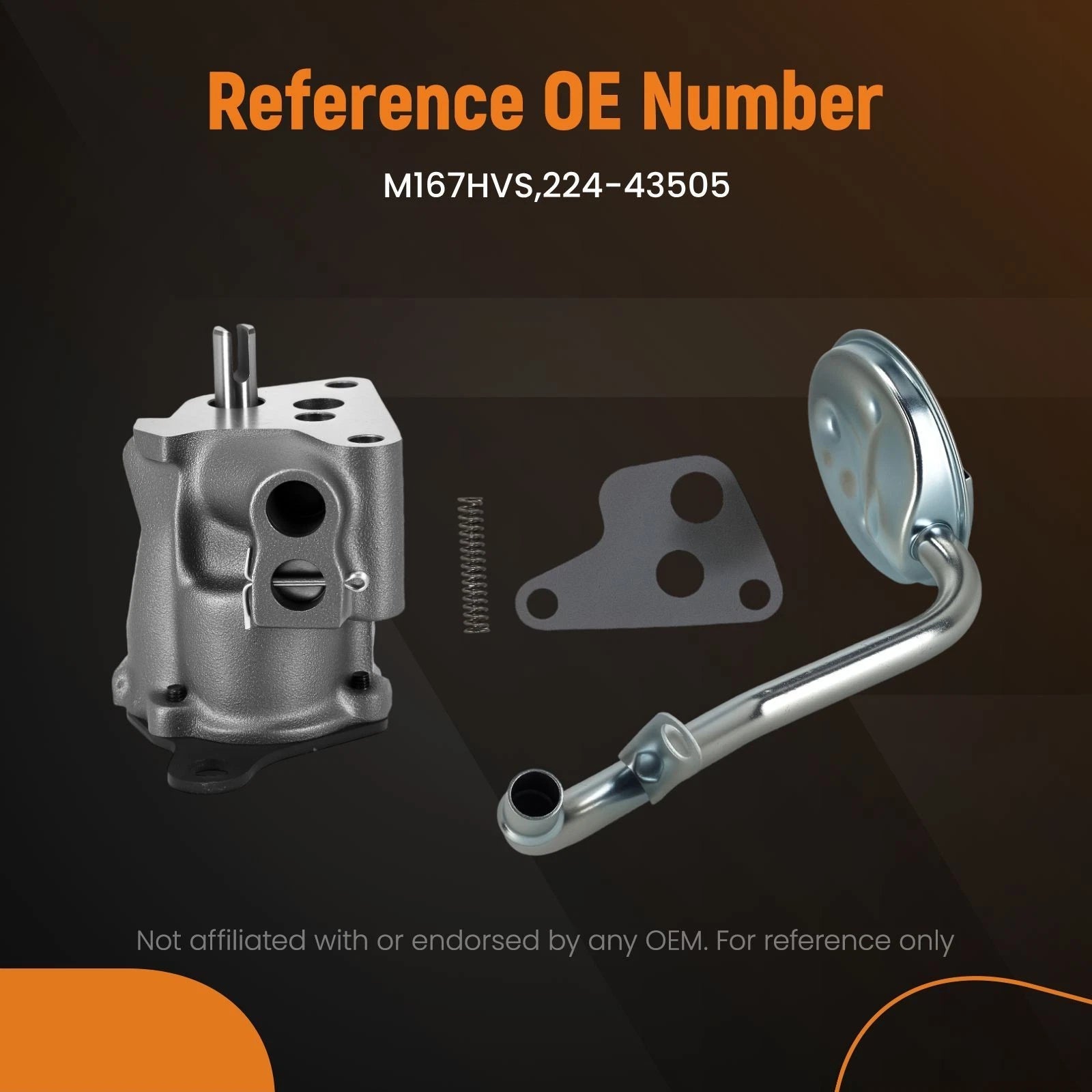 Aluminum Engine Oil Pump for Jeep Cherokee 4.0L (1987–2001) M167HVS 224-43505