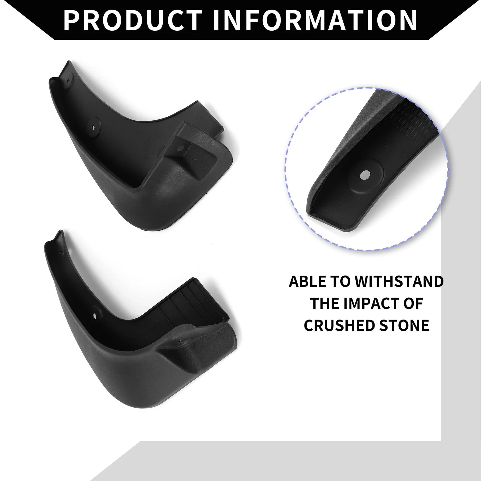 Set of 2 Front & Rear Mud Flap Splash Guards for Kia Sportage R (2011–2016)