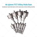TCT Carbide Tip Hole Saw Set for Metal Stainless Steel (16-53mm)