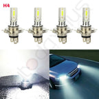 Set of 4 H4 9003 6000K White LED Headlight Bulbs for [Make Model]