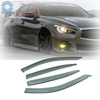 Set of 4 Window Visors for Infiniti Q50 (2014–2021) Smoke Tinted Acrylic