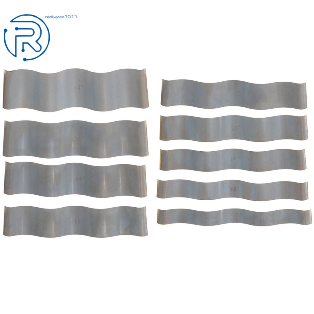 Set of 9 Wavy Steel Parallels for Precision Machining