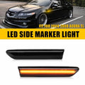 2X Amber LED Side Marker Lights for Acura TL (2004–2008) Smoked Lens