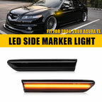 2X Amber LED Side Marker Lights for Acura TL (2004–2008) Smoked Lens