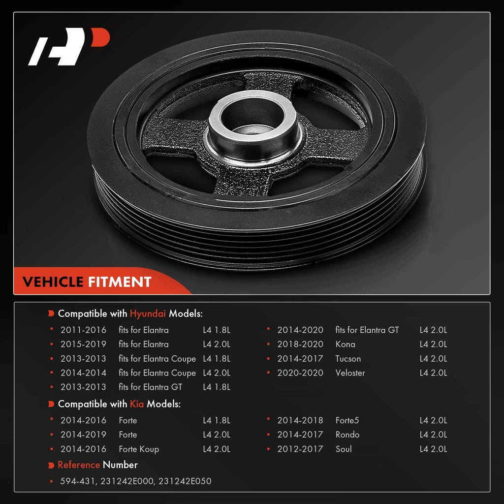 Harmonic Balancer for Hyundai Elantra (2011–2019) Kia Soul Forte
