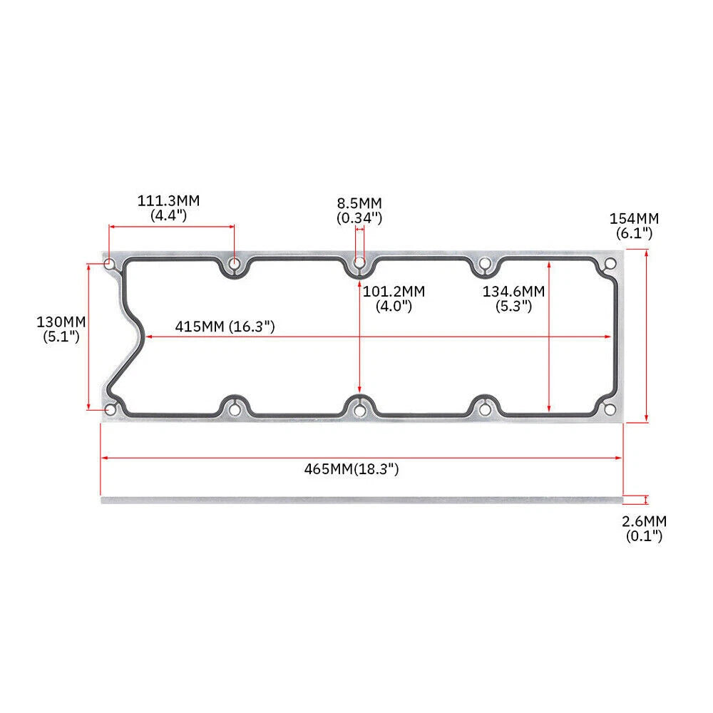 LS Gen 3 Valley Cover Plate Kit w/ Gasket for GM LS-Series 4.8L 5.3L 5.7L 6.0L (2000–2010)
