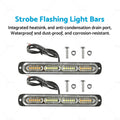 2X 48 LED Amber Strobe Lightbar for Truck (12V–24V)