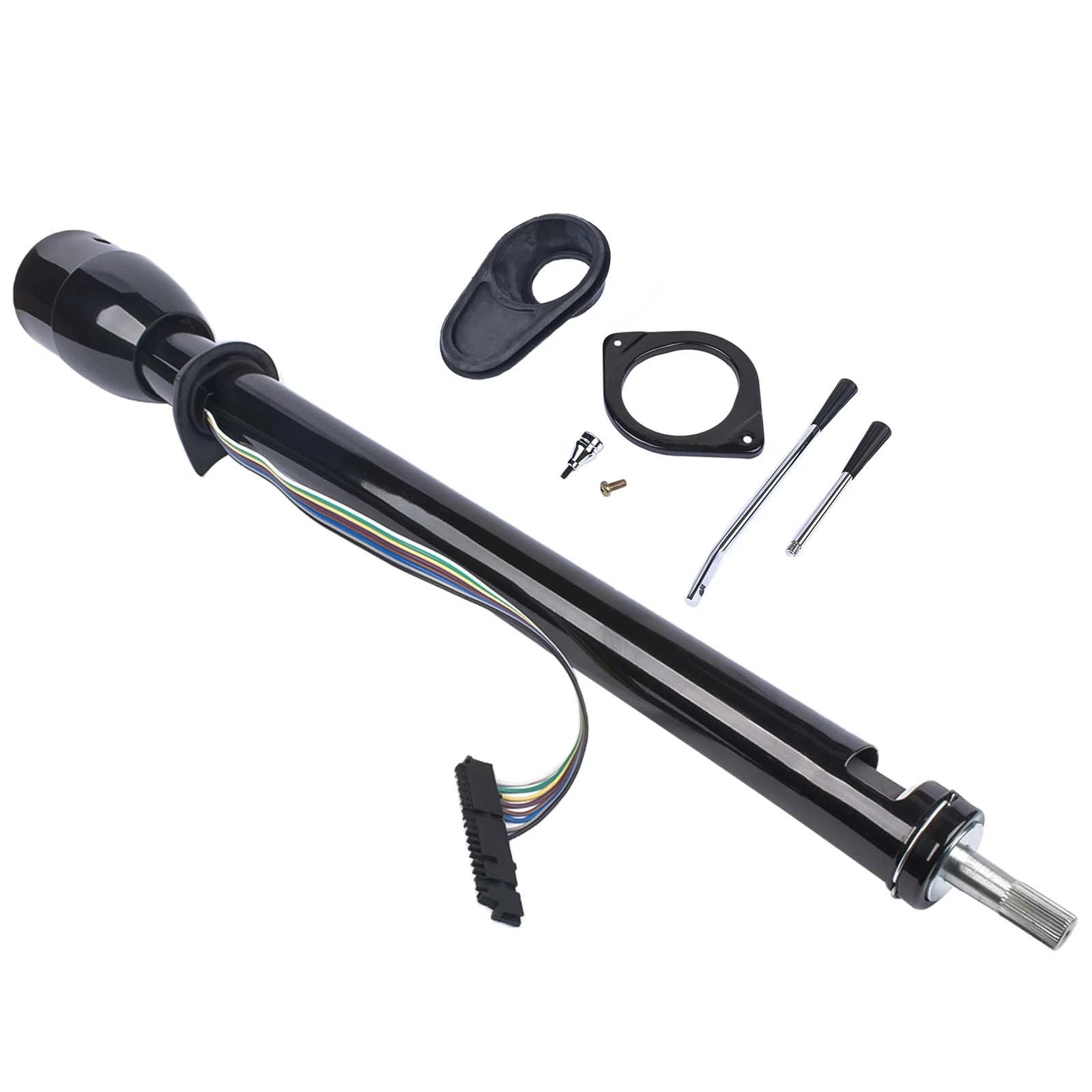 35" Black Finish Tilt Steering Column for Universal Fit (No Key)