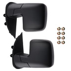 Left Right Side Mirror Set for Ford E-150/E-250 (2003–2013) GM1321397 Power Black ABS