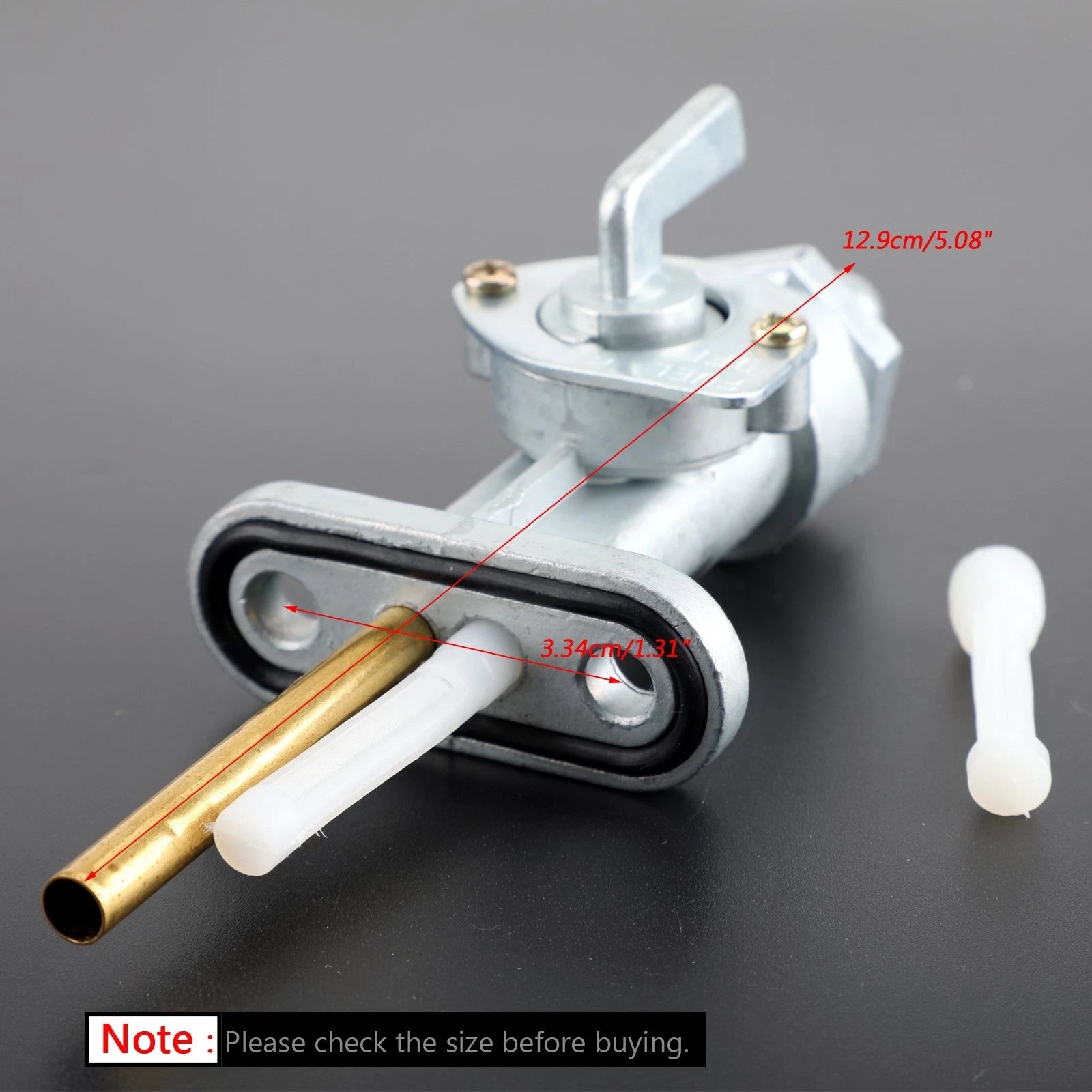 Petcock Fuel Gas Tap Valve 438-24500-01 for Yamaha DT100 DT125 DT250 DT360 (1974–1980)
