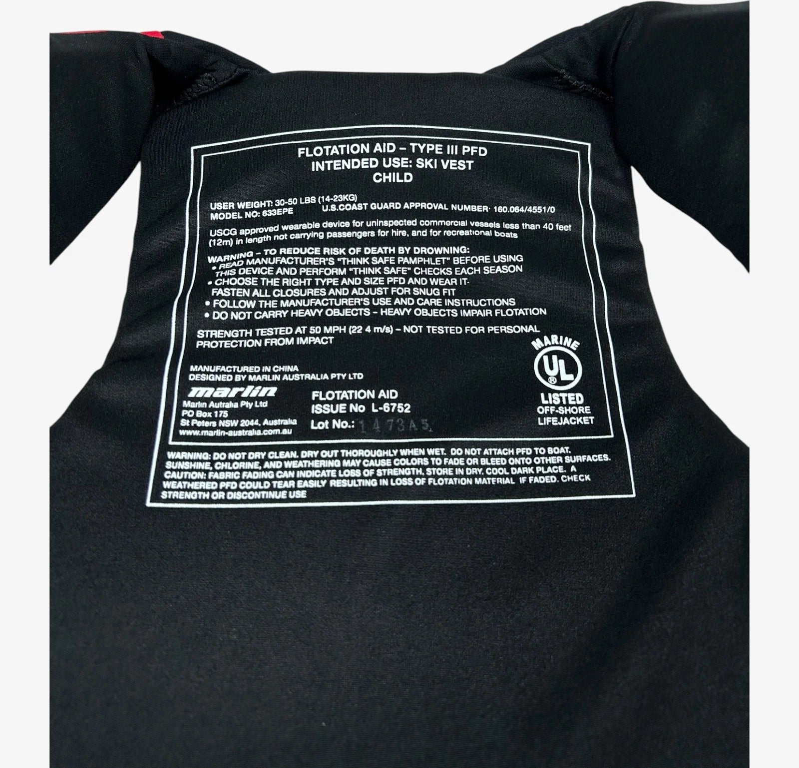 Type III Ski Vest for Child (30-50 lbs) - FLOWT 40219-CLD