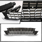 Front Bumper Upper Grille with Camera Hole Chrome for Kia Carnival (2022–2024)