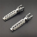 Silver Front Foot Pegs for Kawasaki Ninja EX250 EX500 ZX6 D/E/R ZX750 (1988–2009)