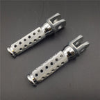 Silver Front Foot Pegs for Kawasaki Ninja EX250 EX500 ZX6 D/E/R ZX750 (1988–2009)