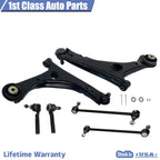 Set of 6 Front Control Arms Sway Bar Tie Rod Kit for Dodge Grand Caravan (2008–2019)