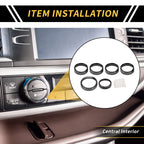 Set of 1 Air Conditioning Button Cover Trim for Ford F-150 XLT (2016–2019) Black