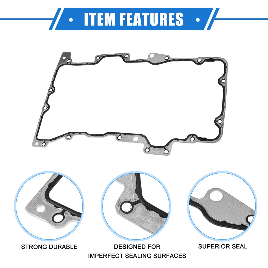 Oil Pan Gasket for Ford 2.5L 3.0L V6 (1995–2005) Rubber Black