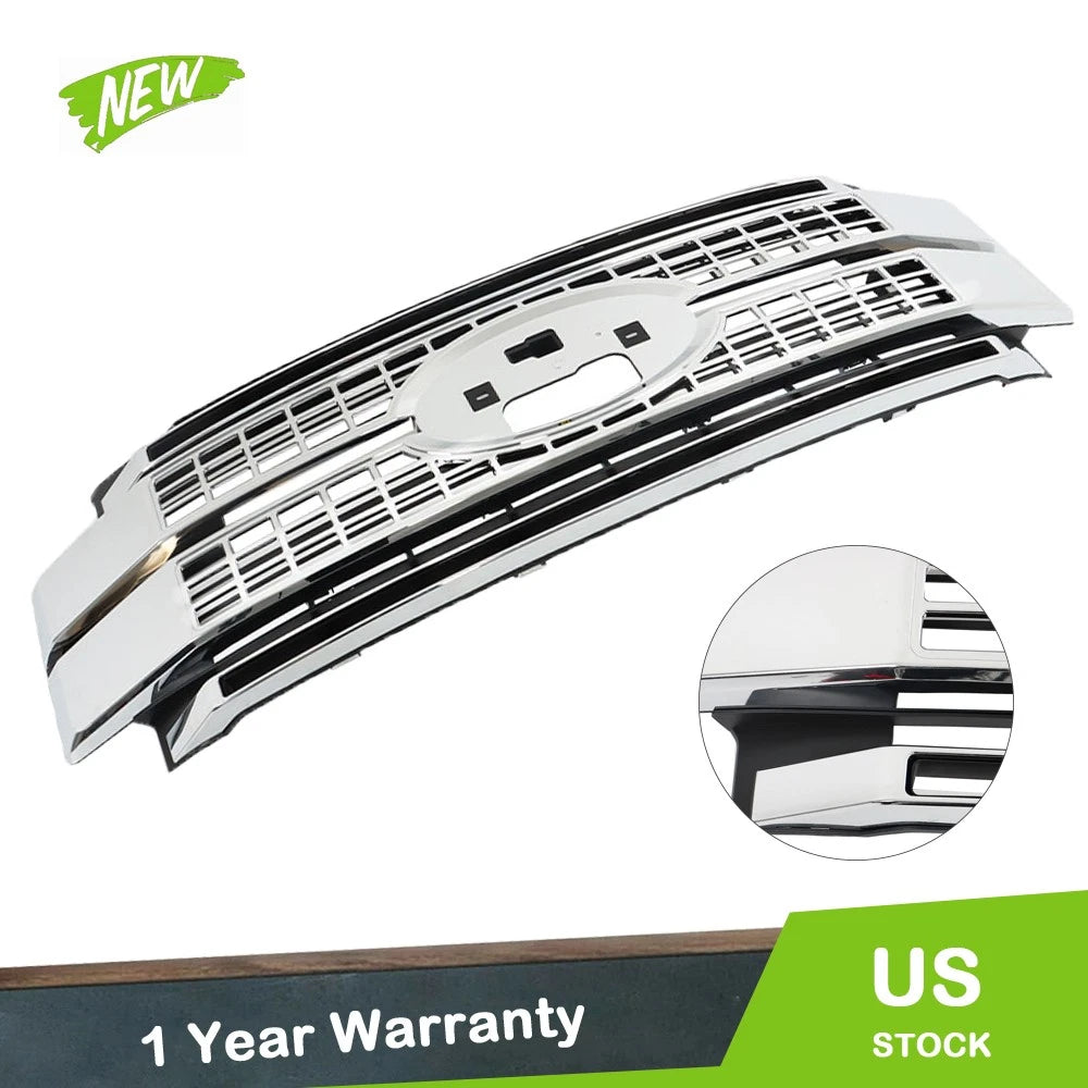 Front Upper Grille Replacement Set for Ford F-250 F-350 F-450 (2017–2019)
