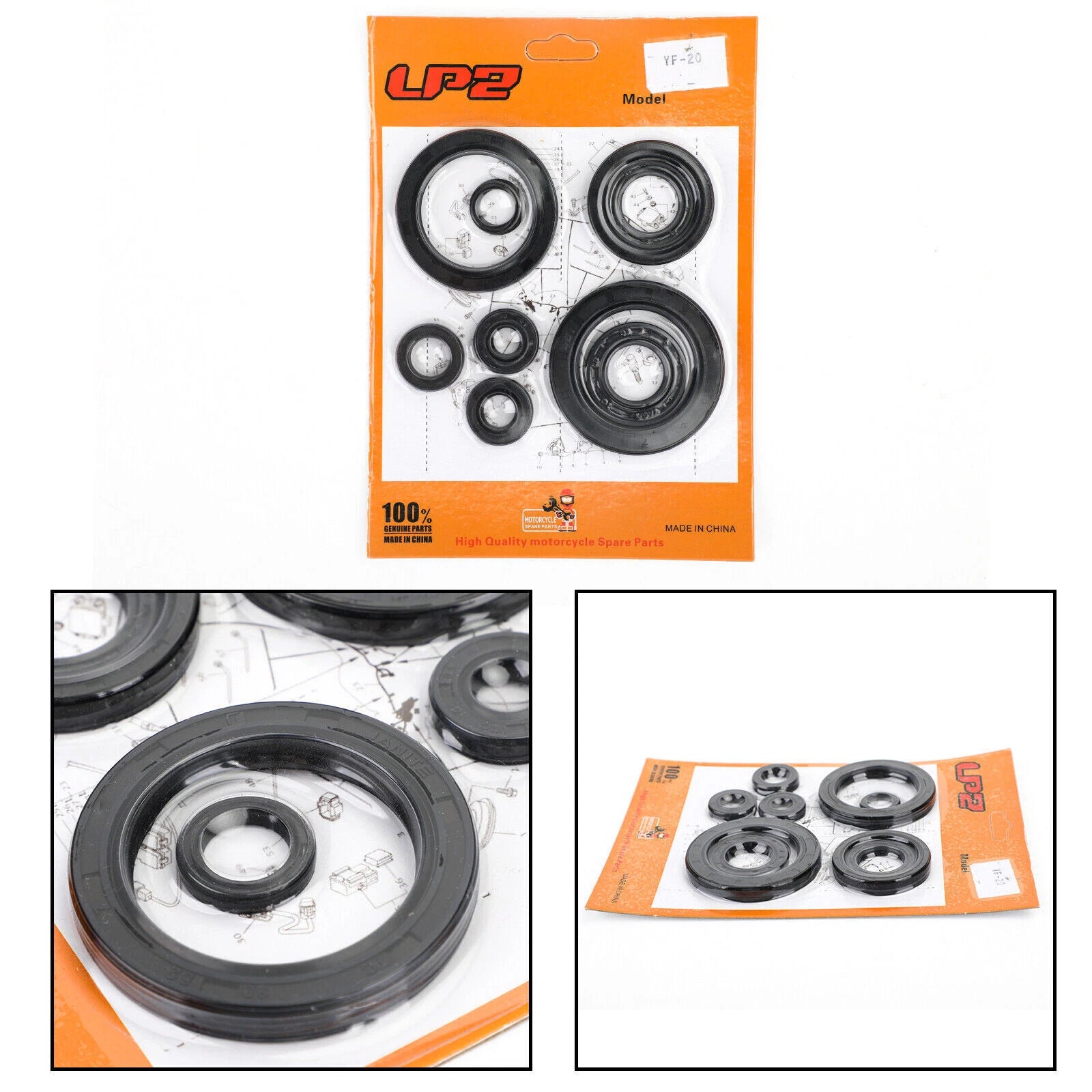 9-Piece Engine Oil Seal Crankcase Kit for Honda CRF 450X (2005–2009, 2012–2017)