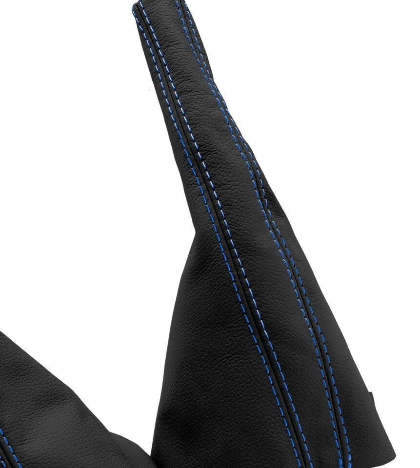 Leather Manual & Brake Boot Cover for VW Jetta Golf MK3 (1991–1998) Blue Stitch