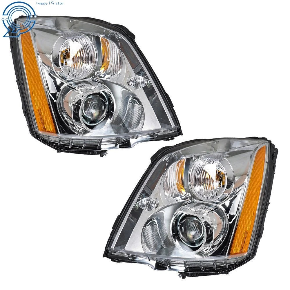 Set of 2 HID Xenon Headlights for Cadillac DTS (2008–2011) Chrome Housing