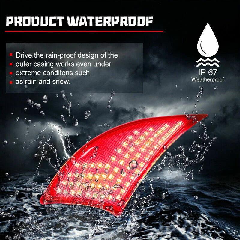 Red Lens Rear Bumper Tail Brake Lights for Lexus IS-F (2014–2015)