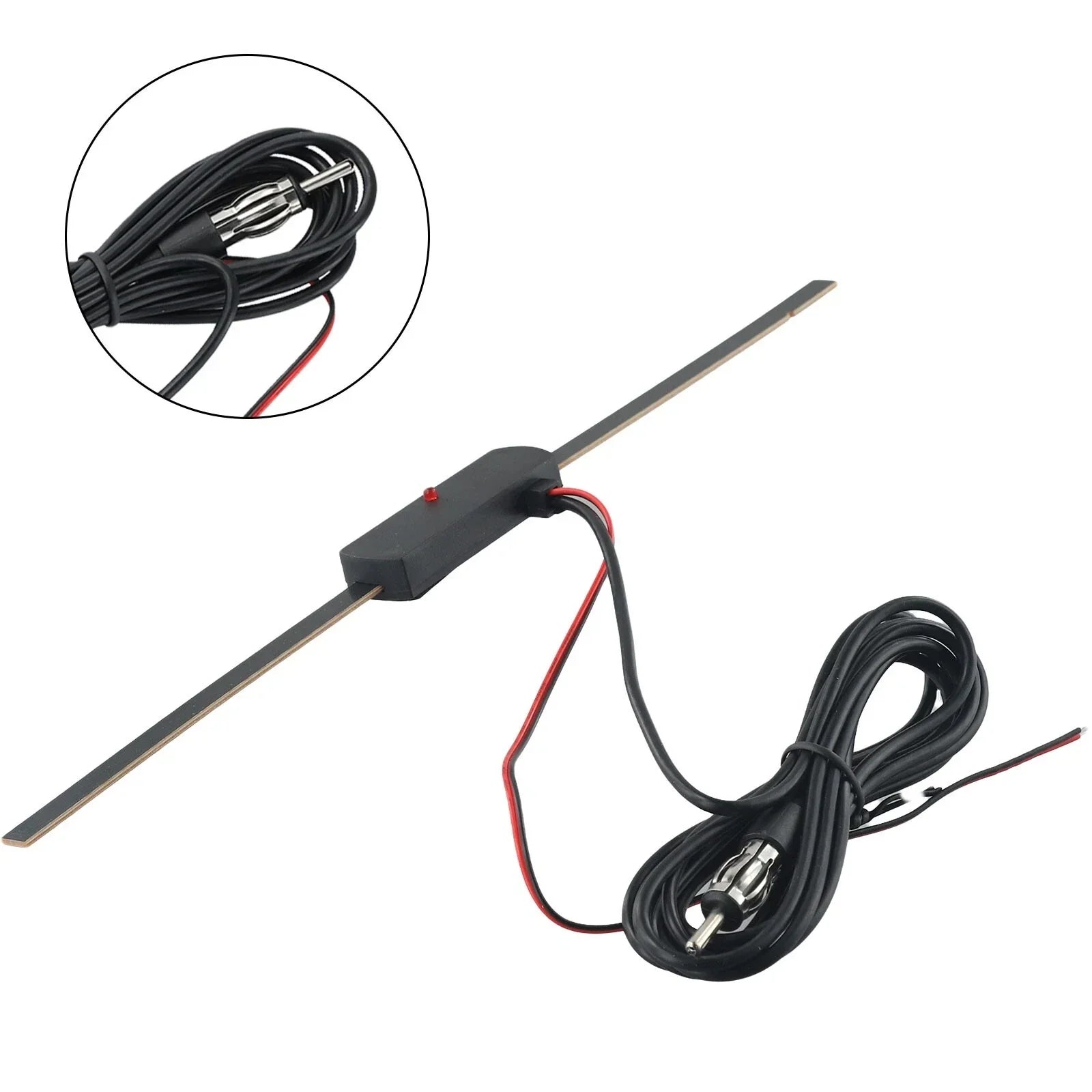 Inline Car Stereo FM/AM Antenna Signal Booster Amplifier