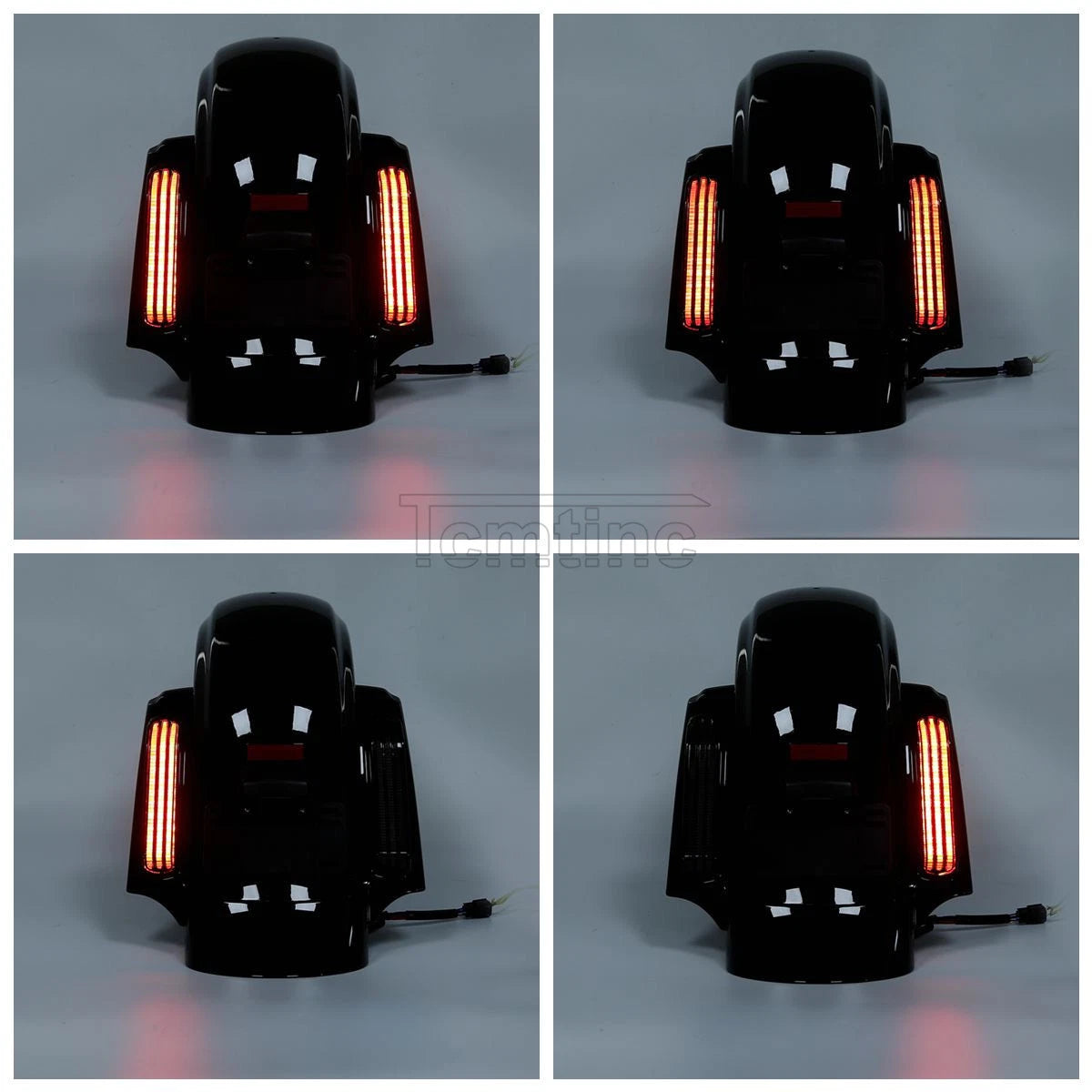 Rear Fender System Smoke Lens for Harley Touring Road King Glide (2014–2024)