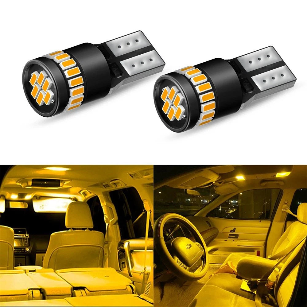 10X LED License Plate Bulbs for Universal Fit (T10, 194, 168, 2825)