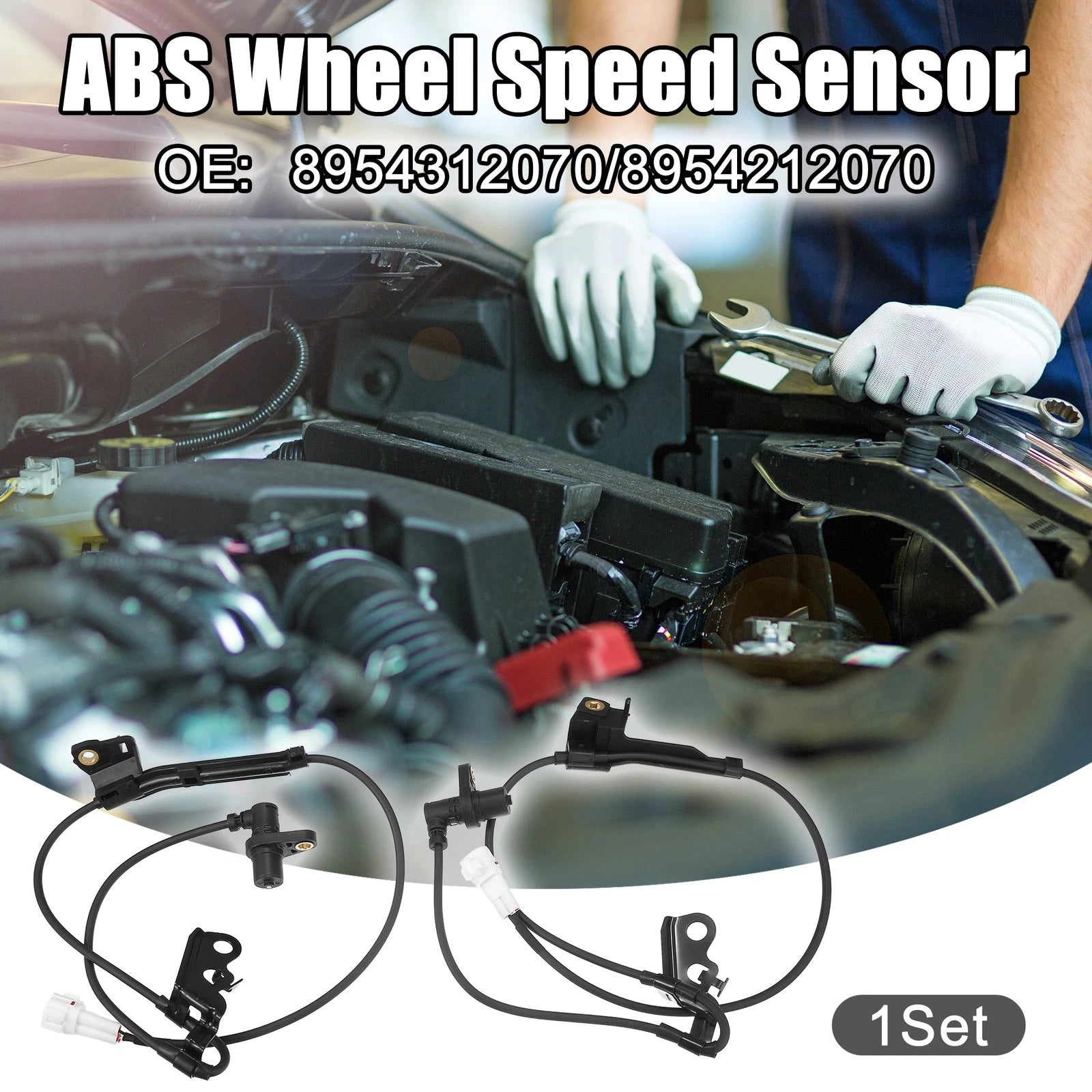 Set of 2 ABS Wheel Speed Sensors for Toyota (No. 8954312070)
