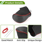 Gear Shift Knob Cover for Nissan Rogue (2017–2020) Black Carbon Fiber Red